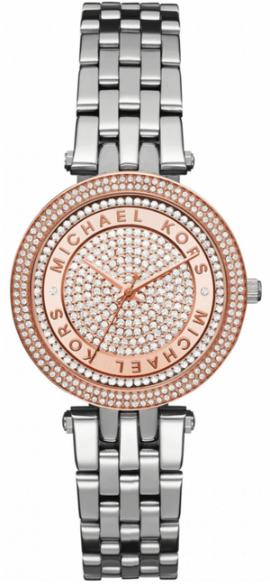 Buy Shop Michael Kors Darci Rose Gold Dial Silver Steel Strap Watch for Women - MK3446 USA Online