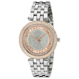 Buy Shop Michael Kors Darci Rose Gold Dial Silver Steel Strap Watch for Women - MK3446 USA Online
