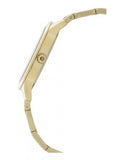 Buy Shop Michael Kors Hartman Quartz Gold Dial Gold Steel Strap Watch For Women - MK3490 USA Online