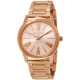 Buy Shop Michael Kors Hartman Rose Gold Dial Rose Gold Steel Strap Watch For Women - MK3491 USA Online