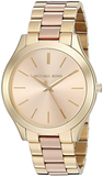 Buy Shop Michael Kors Slim Runway Pink Dial Two Tone Steel Strap Watch for Women - MK3493 USA Online