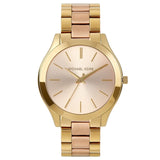 Buy Shop Michael Kors Slim Runway Pink Dial Two Tone Steel Strap Watch for Women - MK3493 USA Online