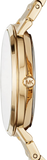 Buy Shop Michael Kors Jaryn Analog Quartz Gold Dial Gold Steel Strap Watch For Women - MK3500 USA Online