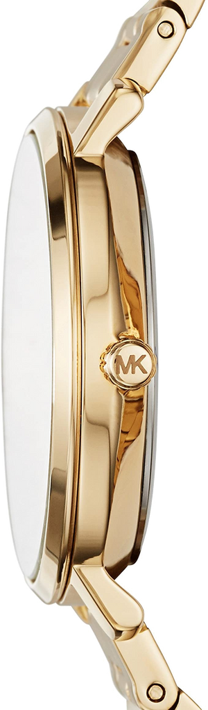 Michael Kors Jaryn Analog Quartz Gold Dial Gold Steel Strap Watch For Women - MK3500