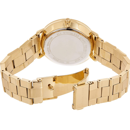 Buy Shop Michael Kors Jaryn Analog Quartz Gold Dial Gold Steel Strap Watch For Women - MK3500 USA Online