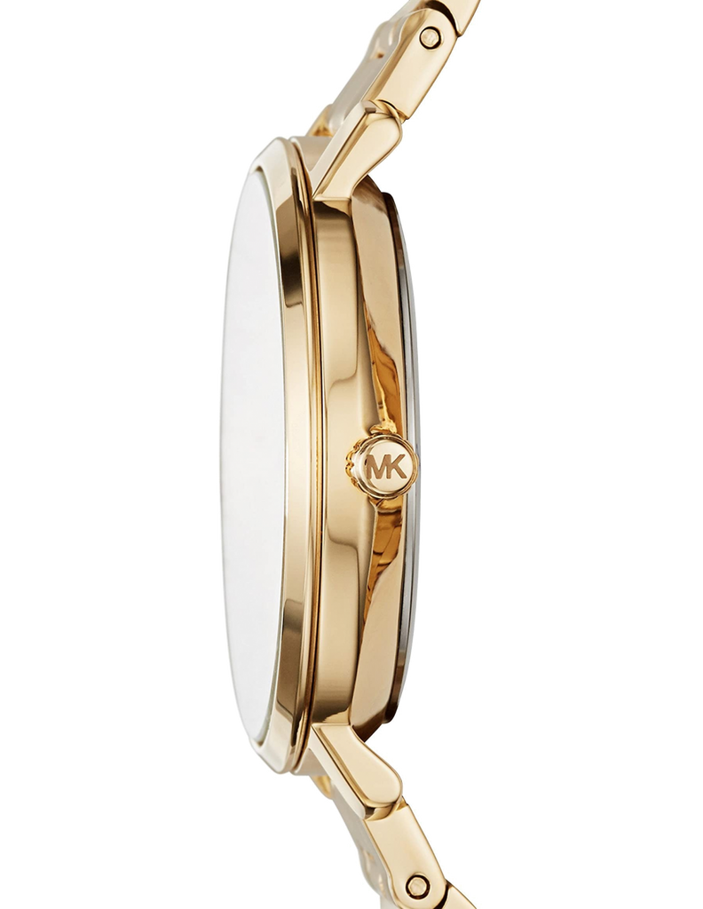 Buy Shop Michael Kors Jaryn Analog Quartz Gold Dial Gold Steel Strap Watch For Women - MK3500 USA Online