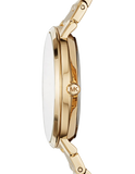 Buy Shop Michael Kors Jaryn Analog Quartz Gold Dial Gold Steel Strap Watch For Women - MK3500 USA Online