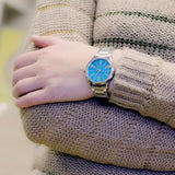 Buy Shop Michael Kors Hartman Quartz Blue Dial Silver Steel Strap Watch For Women - MK3519 USA Online