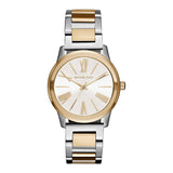 Buy Shop Michael Kors Hartman Quartz White Dial Two Tone Steel Strap Watch For Women - MK3521 USA Online