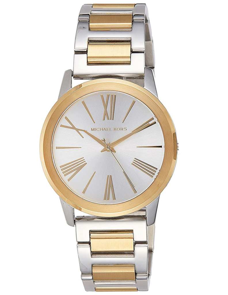 Buy Shop Michael Kors Hartman Quartz White Dial Two Tone Steel Strap Watch For Women - MK3521 USA Online