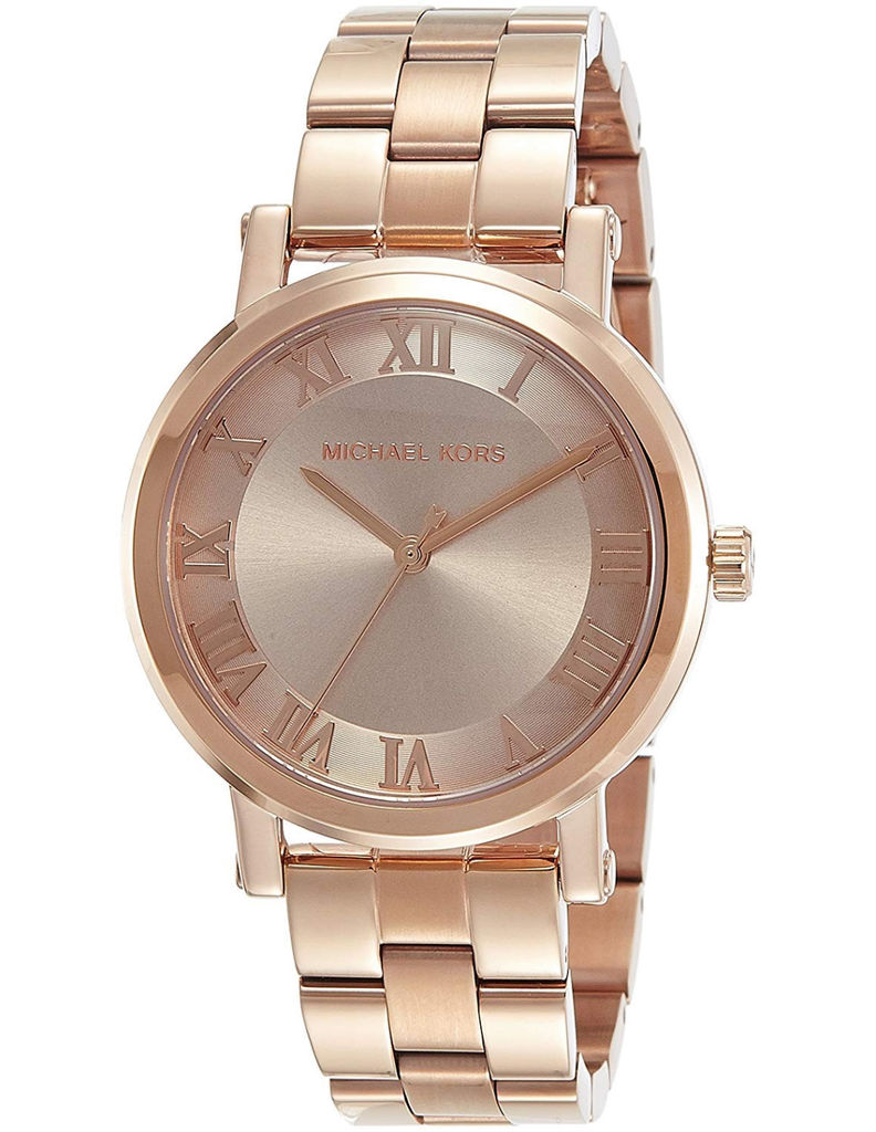 Buy Shop Michael Kors Norie Rose Gold Dial Rose Gold Steel Strap Watch for Women - MK3561 USA Online