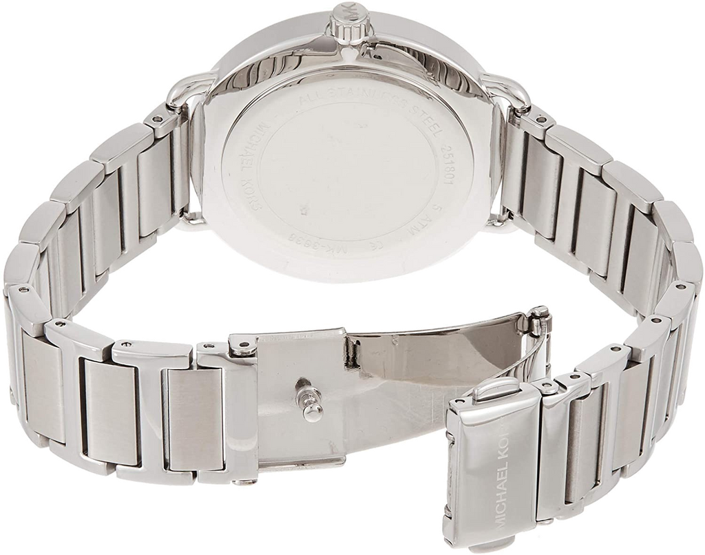 Buy Shop Michael Kors Portia Black Dial Silver Steel Strap Watch for Women - MK3638 USA Online