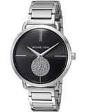 Buy Shop Michael Kors Portia Black Dial Silver Steel Strap Watch for Women - MK3638 USA Online