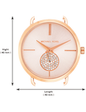 Buy Shop Michael Kors Portia Rose Gold Dial Rose Gold Steel Strap Watch for Women - MK3640 USA Online