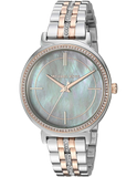 Buy Shop Michael Kors Cinthia Mother of Pearl Grey Dial Two Tone Steel Strap Watch for Women - MK3642 USA Online