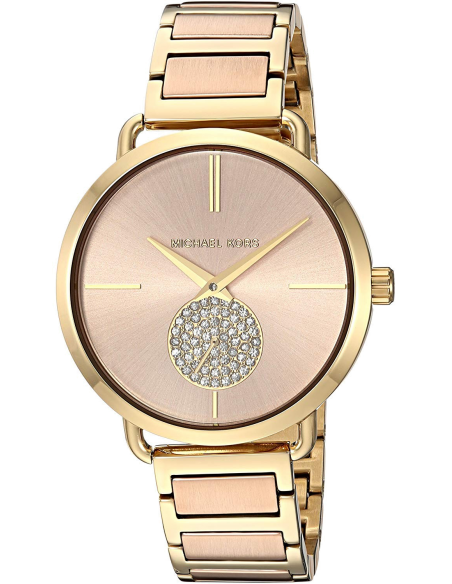 Buy Shop Michael Kors Portia Rose Gold Dial Two Tone Steel Strap Watch for Women - MK3706 USA Online