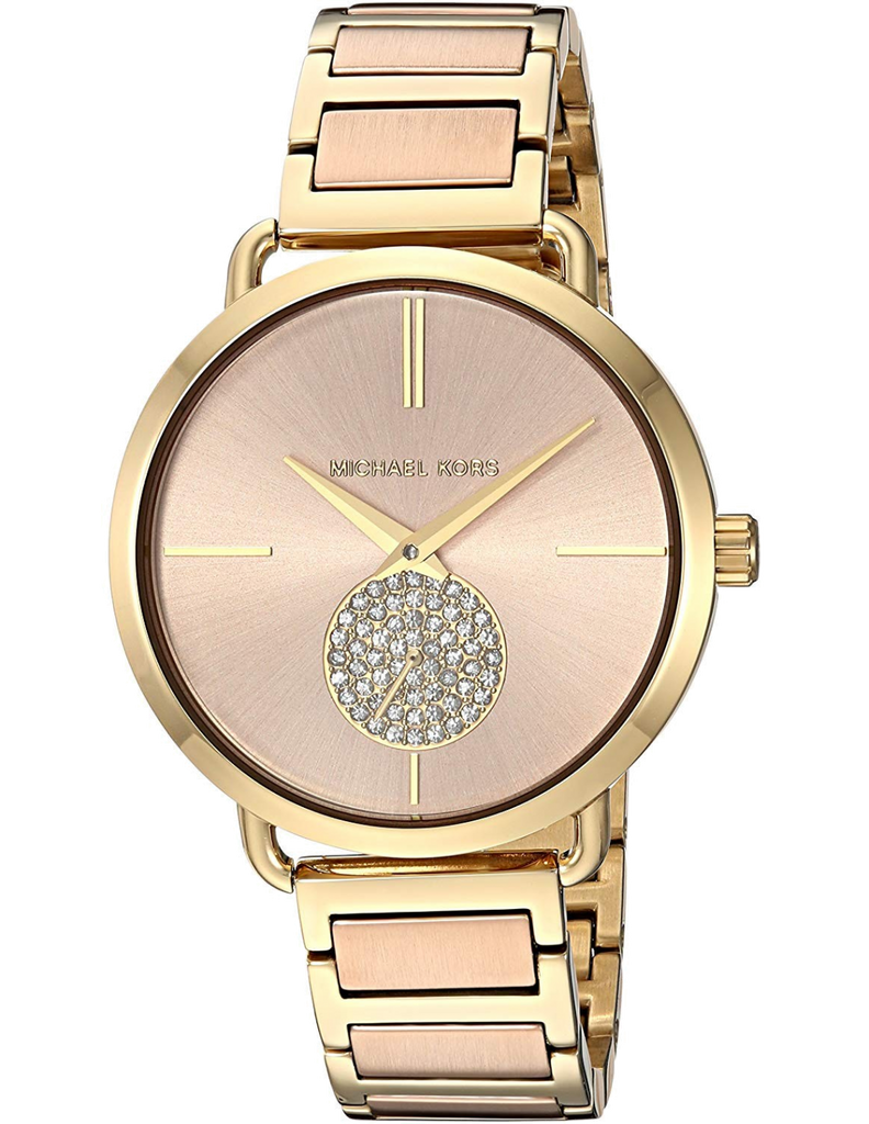Buy Shop Michael Kors Portia Rose Gold Dial Two Tone Steel Strap Watch for Women - MK3706 USA Online