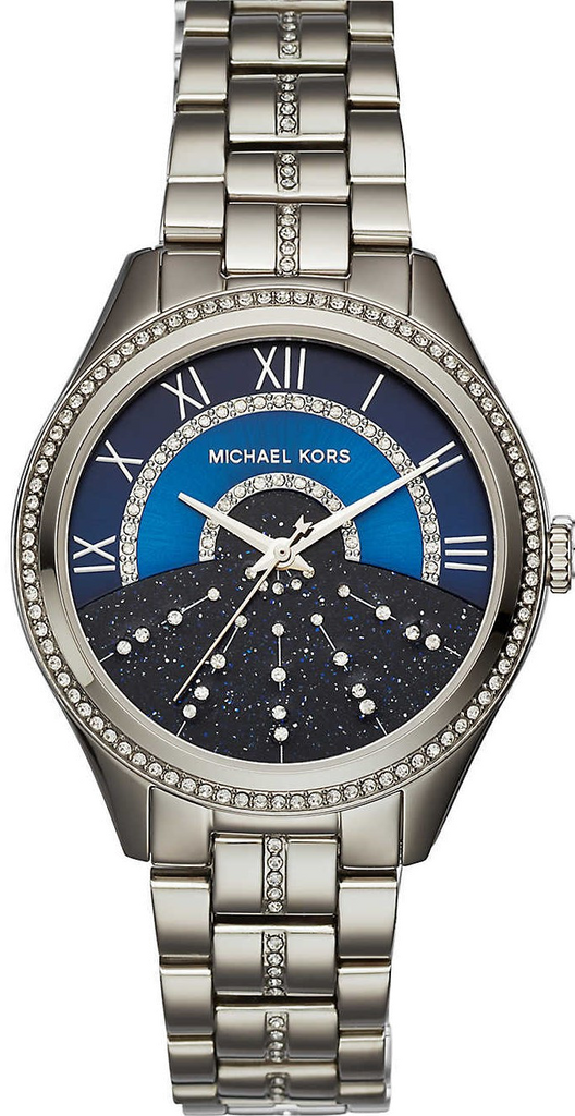 Buy Shop Michael Kors Lauryn Blue Dial Silver Steel Strap Watch for Women - MK3720 USA Online