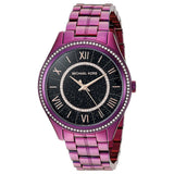 Buy Shop Michael Kors Lauryn Black Dial Purple Steel Strap Watch for Women - MK3724 USA Online