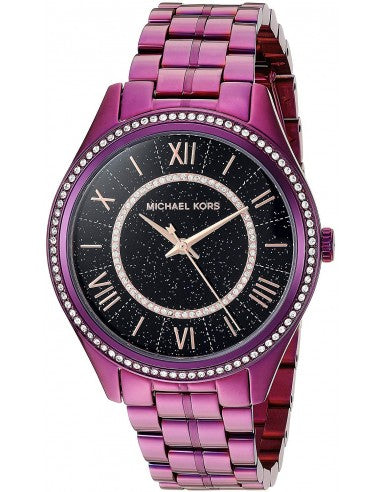 Buy Shop Michael Kors Lauryn Black Dial Purple Steel Strap Watch for Women - MK3724 USA Online