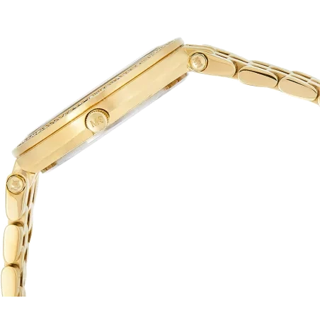 Buy Shop Michael Kors Mini Darci Quartz Black Dial Gold Steel Strap Watch For Women - MK3738 USA Online