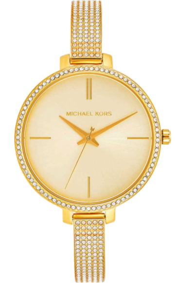 Buy Shop Michael Kors Jaryn Quartz Gold Dial Gold Steel Strap Watch For Women - MK3784 USA Online