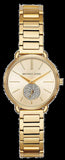 Buy Shop Michael Kors Portia Quartz Gold Dial Gold Steel Strap Watch For Women - MK3838 USA Online
