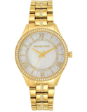 Buy Shop Michael Kors Lauryn Mother of Pearl White Dial Gold Steel Strap Watch for Women - MK3899 USA Online