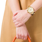 Buy Shop Michael Kors Runway Gold Dial Two Tone Steel Strap Watch for Women - MK4222 USA Online