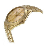 Buy Shop Michael Kors Slim Runway Gold Dial Gold Steel Strap Watch for Women - MK3335 USA Online