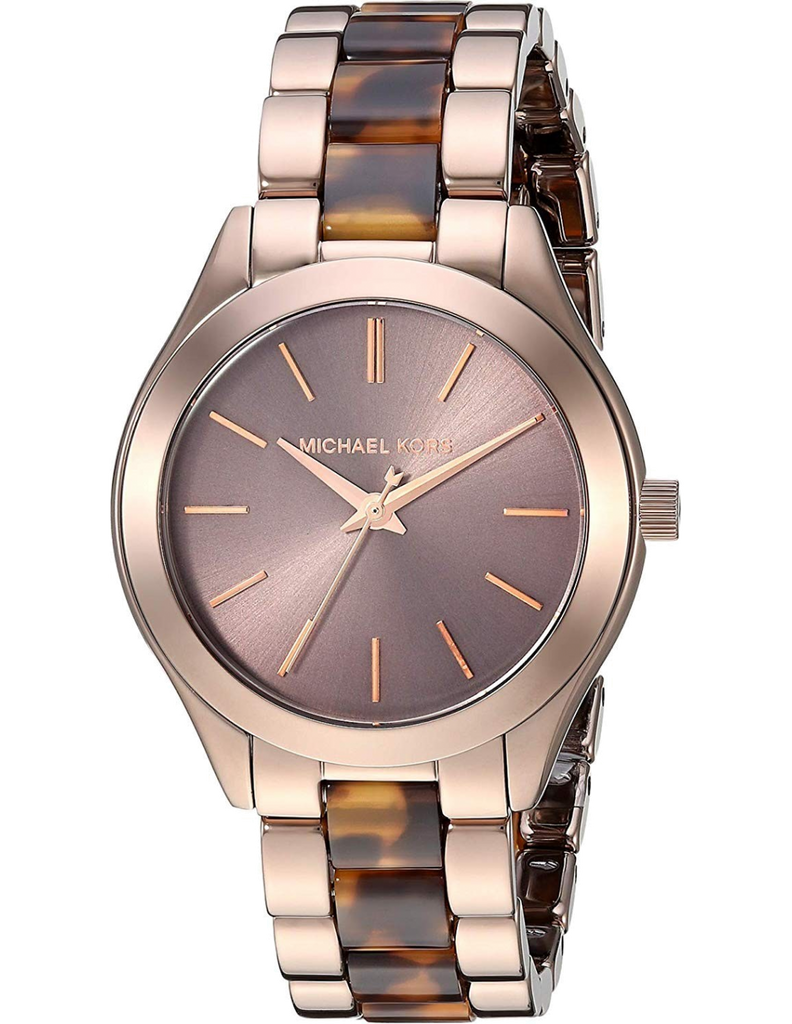 Buy Shop Michael Kors Runway Rose Gold Dial Two Tone Steel Strap Watch for Women - MK4301 USA Online