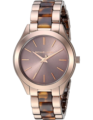 Buy Shop Michael Kors Runway Rose Gold Dial Two Tone Steel Strap Watch for Women - MK4301 USA Online