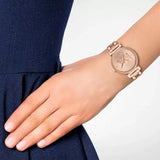 Buy Shop Michael Kors Sofie Quartz Rose Gold Dial Rose Gold Steel Strap Watch For Women - MK4335 USA Online