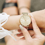 Buy Shop Michael Kors Pyper Quartz Gold Dial Gold Mesh Strap Watch For Women - MK4339 USA Online