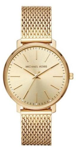Buy Shop Michael Kors Pyper Quartz Gold Dial Gold Mesh Strap Watch For Women - MK4339 USA Online