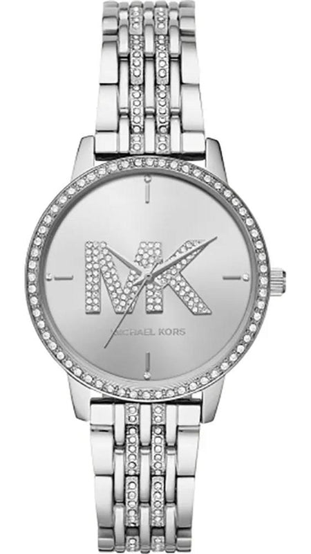 Buy Shop Michael Kors Melissa Quartz Silver Dial Silver Steel Strap Watch for Women - MK4370 USA Online