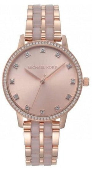 Buy Shop Michael Kors Melissa Analog Rose Gold Dial Rose Gold Steel Strap Watch For Women - MK4396 USA Online