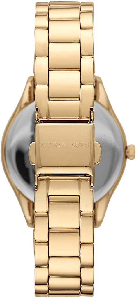 Buy Shop Michael Kors Lauryn Quartz Mother of Pearl Gold Dial Gold Steel Strap Watch For Women - MK4490 USA Online