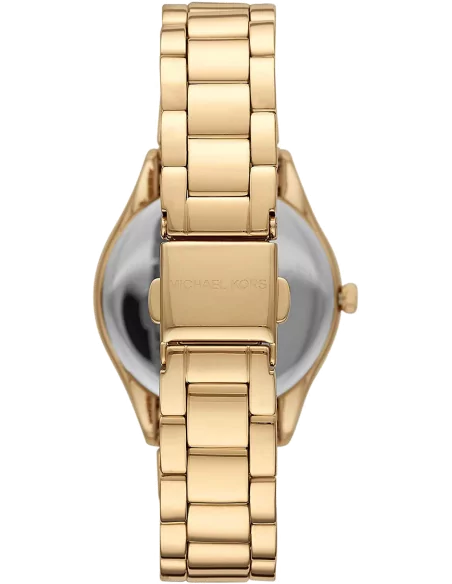 Buy Shop Michael Kors Lauryn Quartz Mother of Pearl Gold Dial Gold Steel Strap Watch For Women - MK4490 USA Online