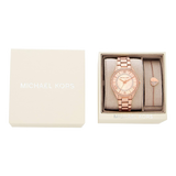 Buy Shop Michael Kors Lauryn Mother of Pearl Dial Rose Gold Dial Rose Gold Steel Strap Watch For Women - MK4491 USA Online