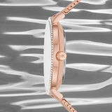 Buy Shop Michael Kors Pyper Quartz Mother of Pearl White Dial Rose Gold Mesh Strap Watch For Women - MK4588 USA Online