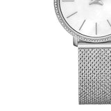 Buy Shop Michael Kors Pyper Quartz Mother of Pearl White Dial Silver Mesh Strap Watch For Women - MK4618 USA Online