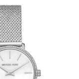 Buy Shop Michael Kors Pyper Quartz Mother of Pearl White Dial Silver Mesh Strap Watch For Women - MK4618 USA Online