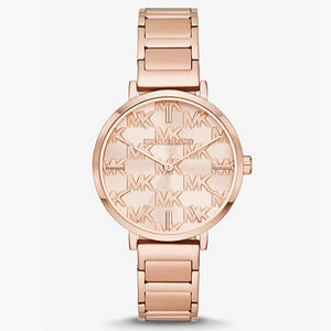 Buy Shop Michael Kors Addyson Quartz Rose Gold Dial Rose Gold Steel Strap Watch for Women - MK4713 USA Online