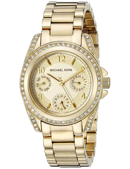Buy Shop Michael Kors Runway Gold Dial Gold Steel Strap Watch for Women - MK5166 USA Online