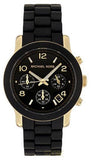 Buy Shop Michael Kors Runway Black Dial Black Silicone Strap Watch for Women - MK5191 USA Online
