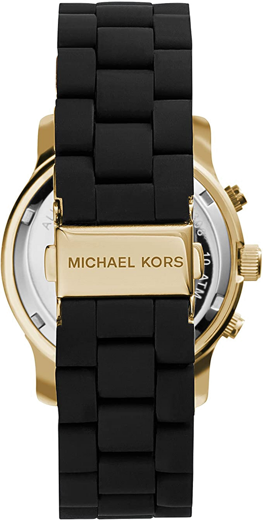 Buy Shop Michael Kors Runway Black Dial Black Silicone Strap Watch for Women - MK5191 USA Online