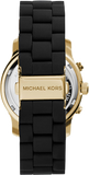 Buy Shop Michael Kors Runway Black Dial Black Silicone Strap Watch for Women - MK5191 USA Online