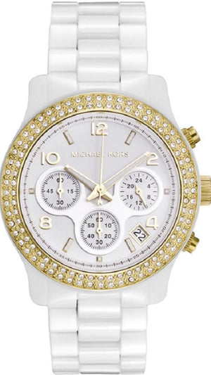 Buy Shop Michael Kors Runway White Dial White Steel Strap Watch for Women - MK5237 USA Online
