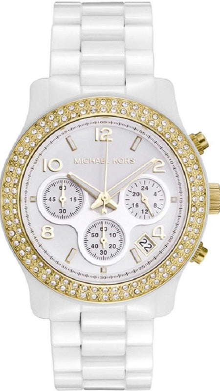 Buy Shop Michael Kors Runway White Dial White Steel Strap Watch for Women - MK5237 USA Online